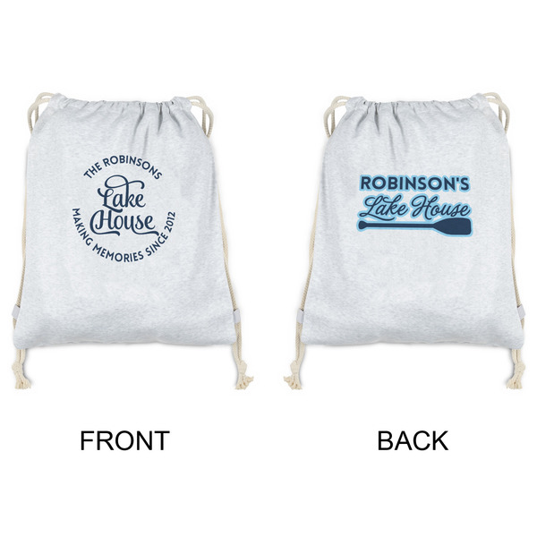 Lake House #2 Drawstring Backpacks - Sweatshirt Fleece - Double Sided - APPROVAL