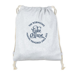 Lake House #2 Drawstring Backpack - Sweatshirt Fleece - Double Sided (Personalized)