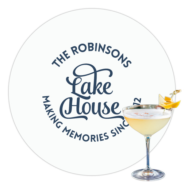 Custom Lake House #2 Printed Drink Topper - 3.5" (Personalized)
