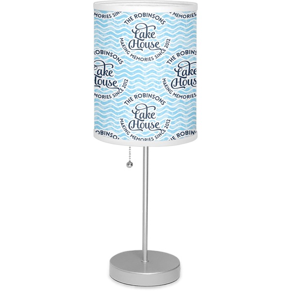 Custom Lake House #2 Lamp with Drum Shade (Personalized)
