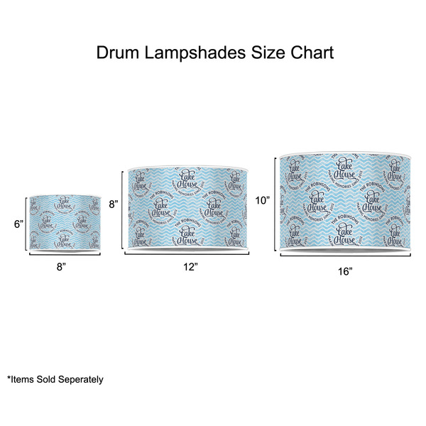 Lake House #2 Drum Lampshades - Sizing Chart