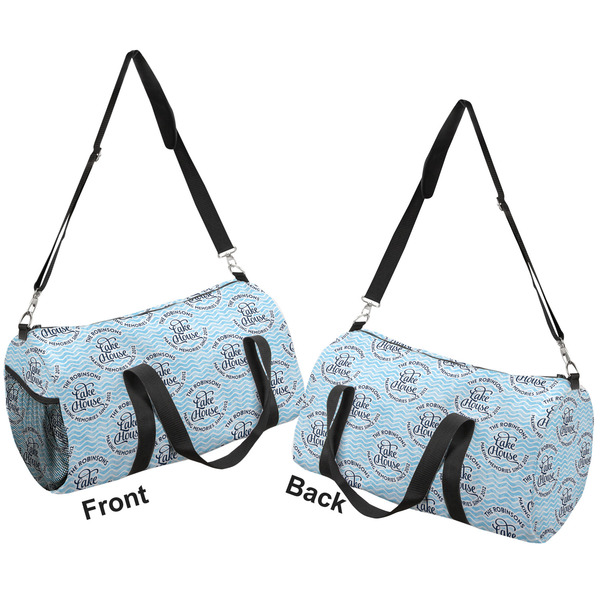 Lake House #2 Duffle bag large front and back sides