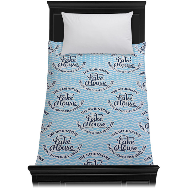 Lake House #2 Duvet Cover - Twin - On Bed - No Prop