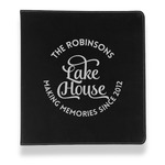 Lake House #2 Leather Binder - 1" - Black (Personalized)