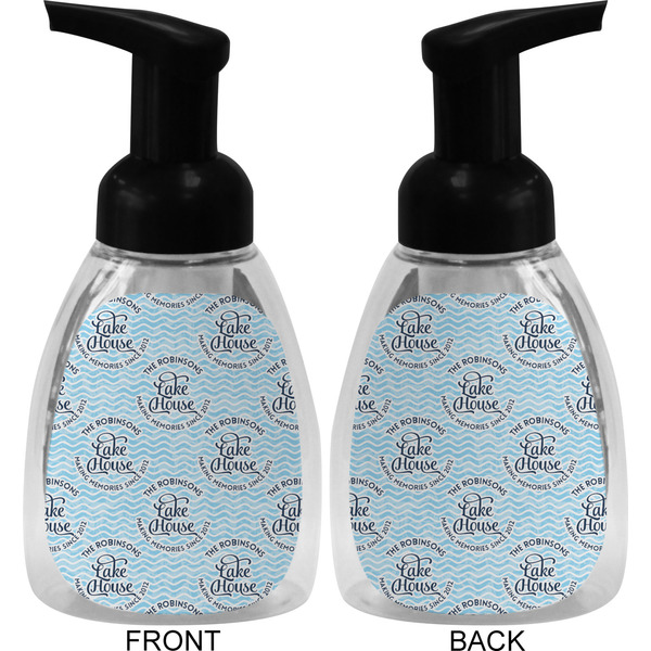 Lake House w/Name & Date Foam Soap Bottle (Front & Back)