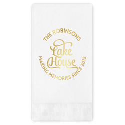 Lake House #2 Guest Napkins - Foil Stamped (Personalized)