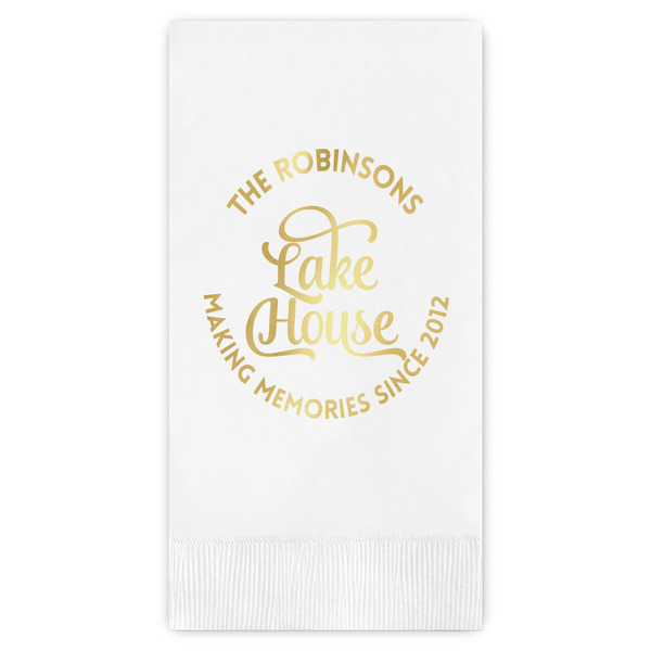 Custom Lake House #2 Guest Napkins - Foil Stamped (Personalized)