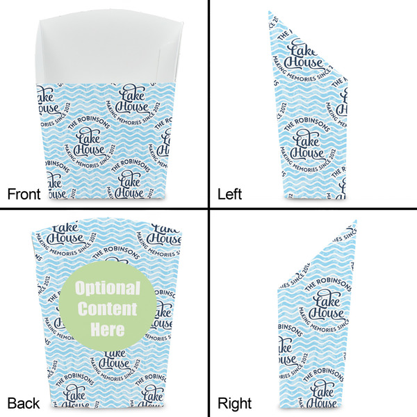 Lake House #2 French Fry Favor Box - Front & Back View