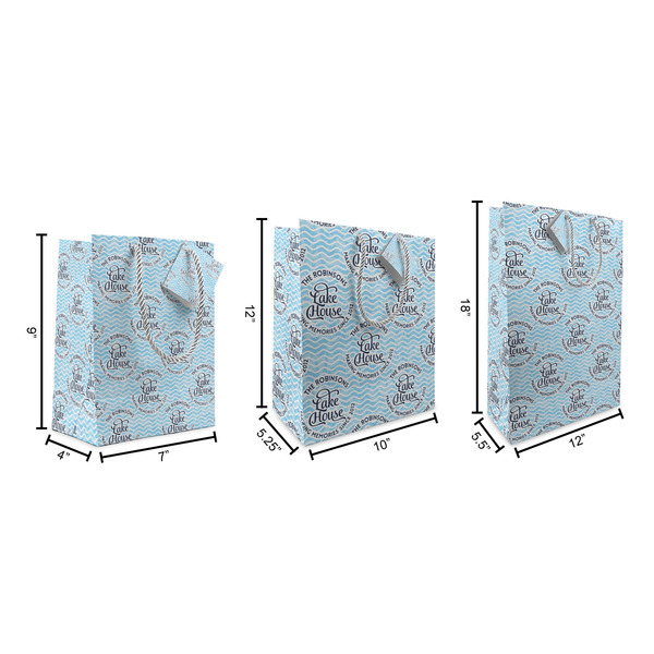 Lake House #2 Gift Bags - All Sizes - Dimensions