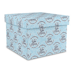 Lake House #2 Gift Box with Lid - Canvas Wrapped - Large (Personalized)