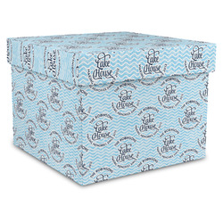 Lake House #2 Gift Box with Lid - Canvas Wrapped - X-Large (Personalized)