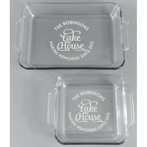 Lake House #2 Glass Baking Dish Set - FRONT