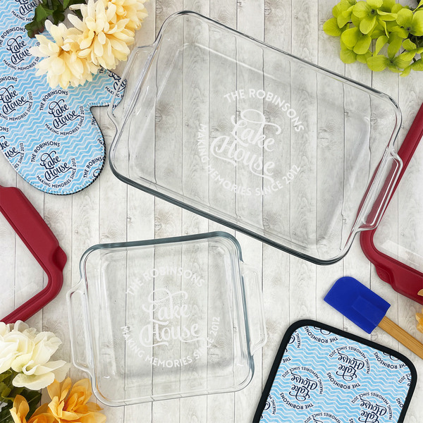 Lake House #2 Glass Baking Dish Set - LIFESTYLE