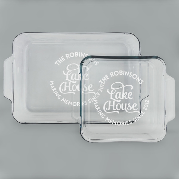 Lake House #2 Glass Baking Dish Set - MAIN (set)