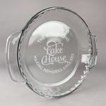 Lake House #2 Glass Pie Dish - 9.5in Round (Personalized)