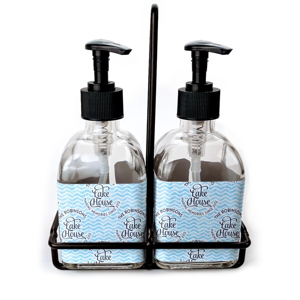 Custom Lake House #2 Glass Soap & Lotion Bottles (Personalized)