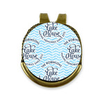 Lake House #2 Golf Ball Marker - Hat Clip - Gold