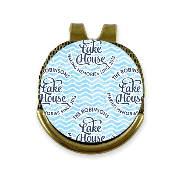 Custom Lake House #2 Golf Ball Marker - Hat Clip - Gold