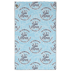 Lake House #2 Golf Towel - Poly-Cotton Blend w/ Name All Over