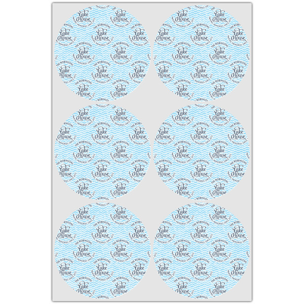 Lake House #2 Icing Circle - Large - Set of 6