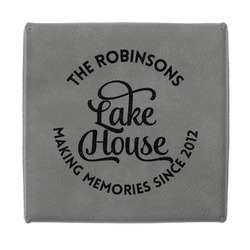 Lake House #2 Jewelry Gift Box - Engraved Leather Lid (Personalized)