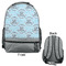 Lake House #2 Large Backpack - Gray - Front & Back View