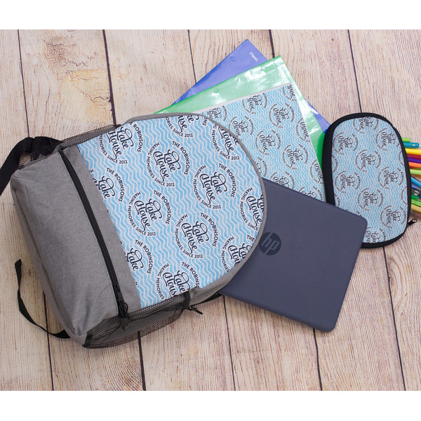 Lake House #2 Large Backpack - Gray - With Stuff