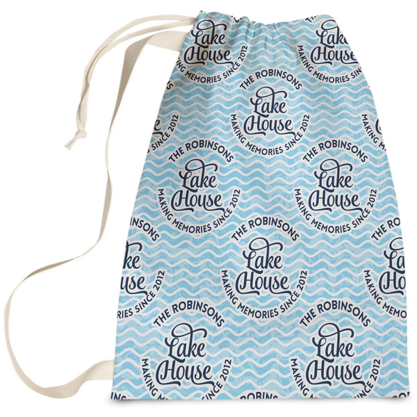 Custom Lake House #2 Laundry Bag - Large (Personalized)