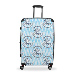 Lake House #2 Suitcase - 28" Large - Checked w/ Name All Over