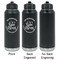 Lake House #2 Laser Engraved Water Bottles - 2 Styles - Front & Back View