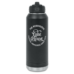 Lake House #2 Water Bottle - Laser Engraved - Front (Personalized)