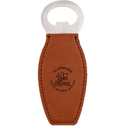 Lake House #2 Leatherette Bottle Opener - Double Sided (Personalized)
