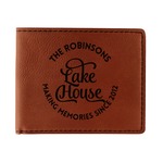 Lake House #2 Leatherette Bifold Wallet - Single Sided (Personalized)