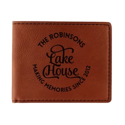 Lake House #2 Leatherette Bifold Wallet (Personalized)
