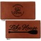 Lake House #2 Leather Checkbook Holder Front and Back