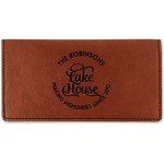 Lake House #2 Leatherette Checkbook Holder - Single Sided (Personalized)
