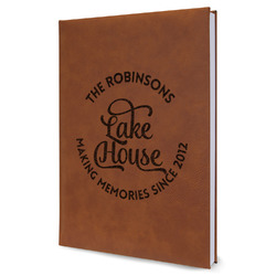 Lake House #2 Leather Sketchbook - Large - Double Sided (Personalized)