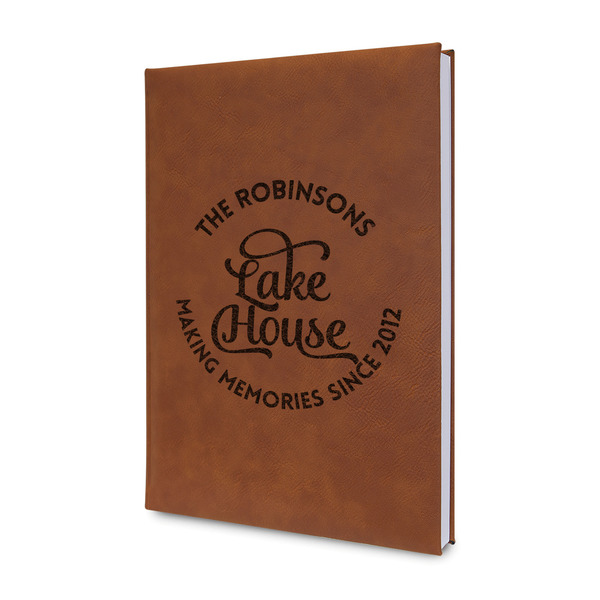 Custom Lake House #2 Leather Sketchbook - Small - Single Sided (Personalized)