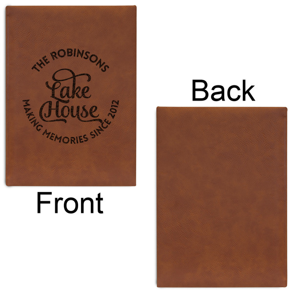 Lake House #2 Leatherette Journal - Large - Single Sided - Front & Back View