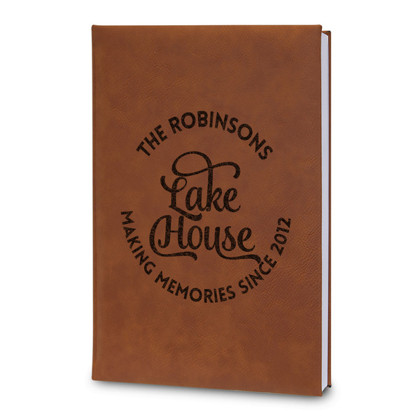 Custom Lake House #2 Leatherette Journal - Large - Double Sided (Personalized)