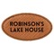 Lake House #2 Leatherette Oval Name Badges with Magnet - Main