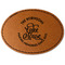 Lake House #2 Faux Leather Iron On Patch - Oval (Personalized)