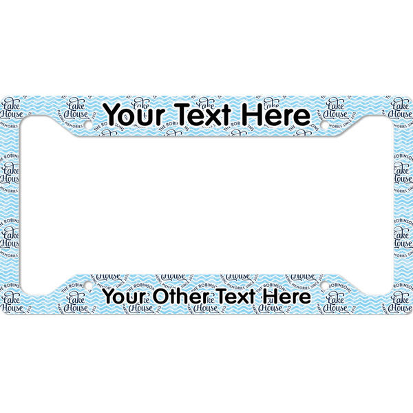 Custom Lake House #2 License Plate Frame - Style A (Personalized)