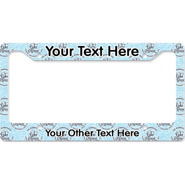 Custom Lake House #2 License Plate Frame - Style B (Personalized)
