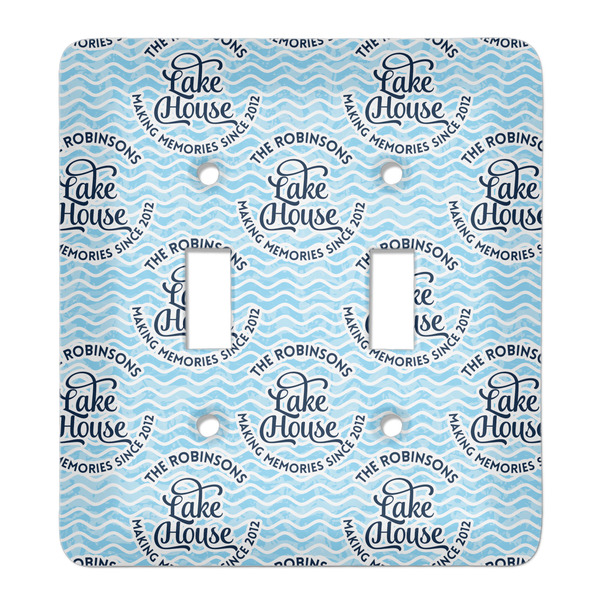 Custom Lake House #2 Light Switch Cover (2 Toggle Plate) (Personalized)