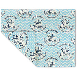 Lake House #2 Double-Sided Linen Placemat - Single w/ Name All Over