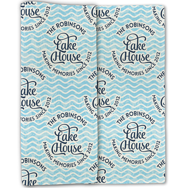 Lake House #2 Linen Placemat - Folded Half (double sided)