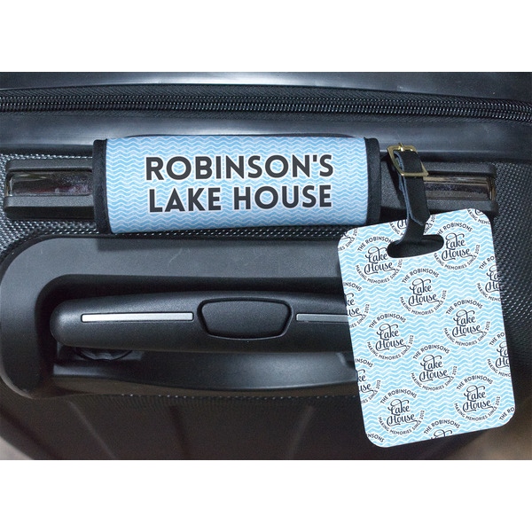 Lake House w/Name & Date Luggage Wrap & Tag