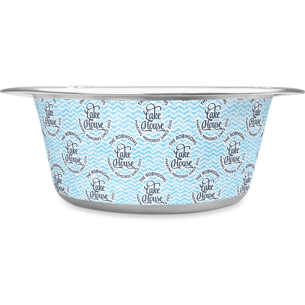 Custom Lake House #2 Stainless Steel Dog Bowl (Personalized)