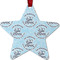 Lake House #2 Metal Star Ornament - Double Sided w/ Name All Over